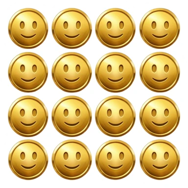 golden coins sticker