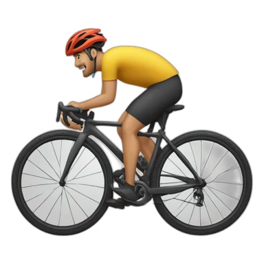 hombre bici montaña sticker