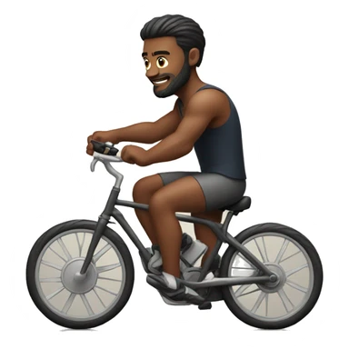 Strong man on bike sticker