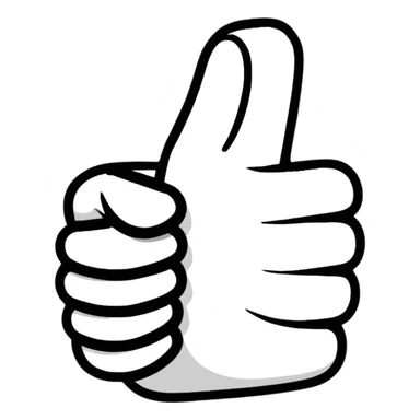 Thumbs up 'Great workout!' motivational fitness symbol sticker