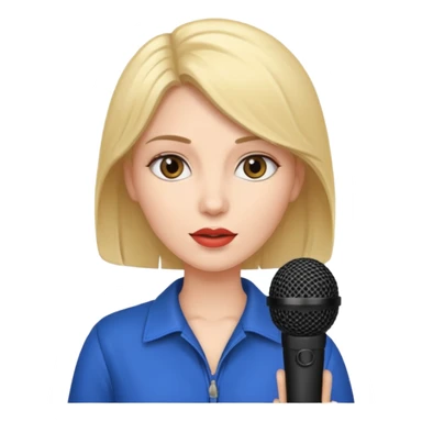 Public Speaker woman with mic sticker