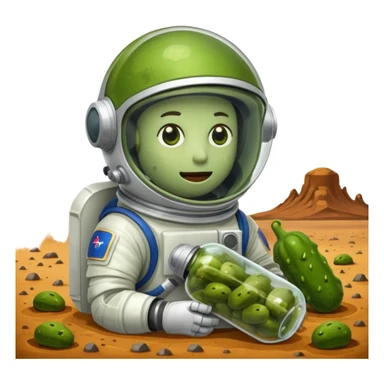Intoxicated pickle on mars  sticker