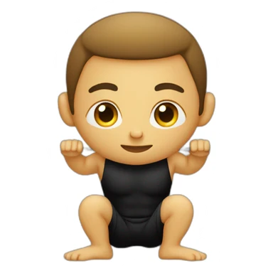 weighted squat, black T-shit sticker