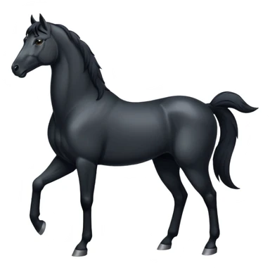 black stallion standing pose sticker