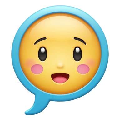 speech bubble with kawaii anime face and exclamation mark, emoji style sticker