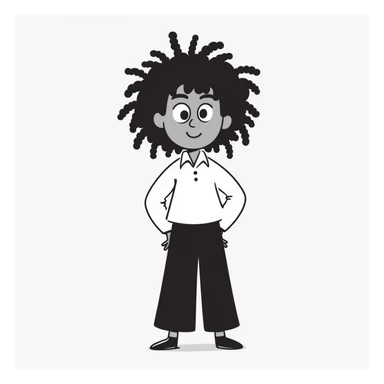 vampire boy with dreadlocks and a white shirt sticker