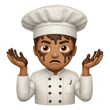 poo exploding from a chefs bottom sticker