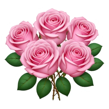 pink rose flower bouquet sticker