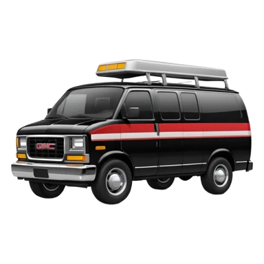 I need an emoji depicting the A-Team's van. this is a GMC Vandura with a front grill, and a diagonal stripe coming from the door, it is not a VW van sticker