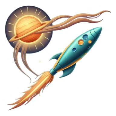 Vintage Planet comet sticker