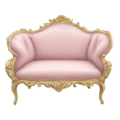 Pale pink French rococo elegant loveseat sticker