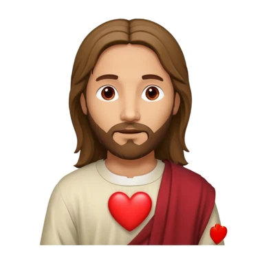 Jesus Cristo com um coração vermelho no peito  sticker