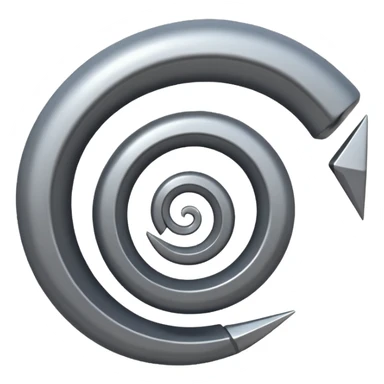 three armed spiral sticker