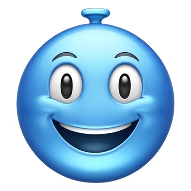 buffering symbol with a smiling face sticker