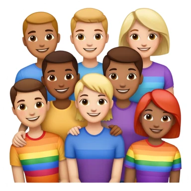 LGBTQ people together sticker