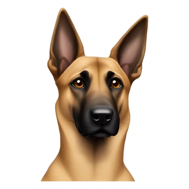 belgian malinois with one floppy right ear sticker
