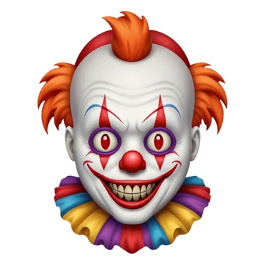 creepy clown sticker