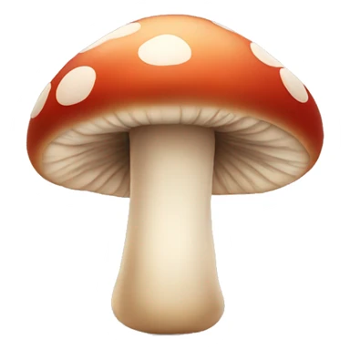 A cute mushroom with face sticker