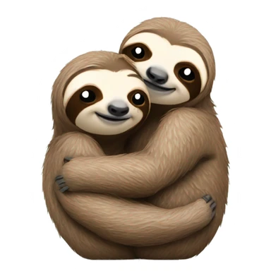 Sloths hugging sticker