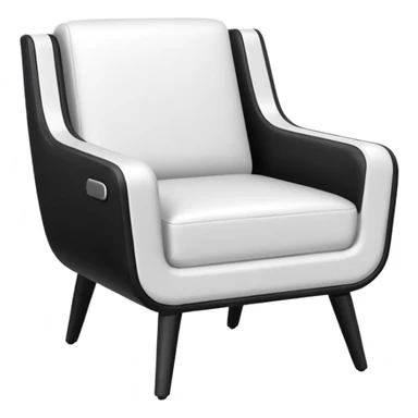 modern white chair sticker