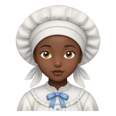 black girl with bonnet on sticker