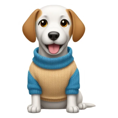 Dog wearing a jumper  sticker