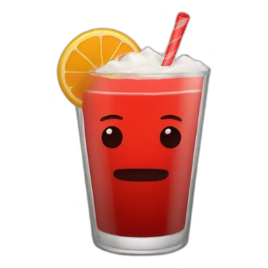 vaso de fiesta rojo con cara de marreado sticker