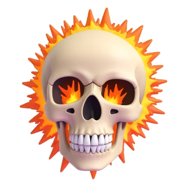 explosive skull sticker