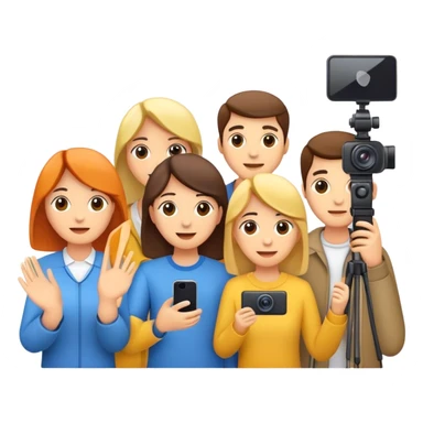 People makes video sticker