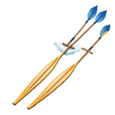 An icon showing a close-up of crossed oars, a sleek racing shell, and rippling water, symbolizing rowing. The design includes droplets in motion and a streamlined boat tip cutting through waves. Transparent background emphasizes strength, precision, and the spirit of competitive rowing sticker