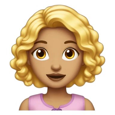 Brunte Girl with black eyes birthday sticker