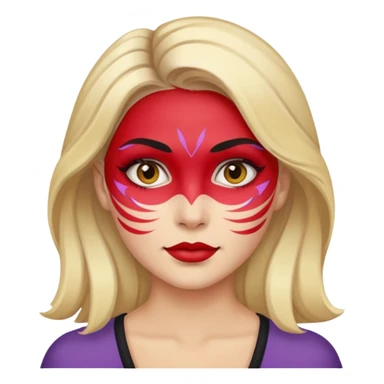 face painted woman  sticker