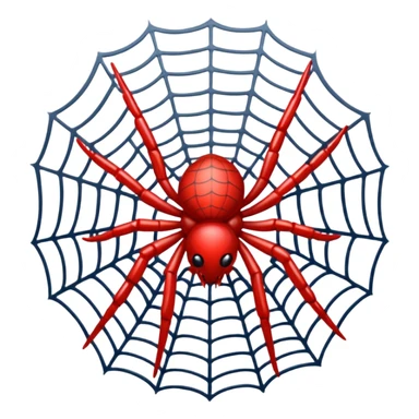 red dumb spider web sticker