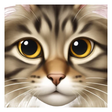 Maine Coon with slanted eyes sticker