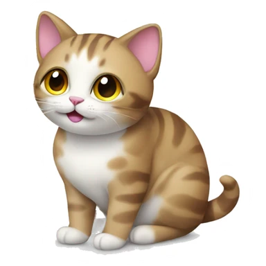 Cat with rainbow  sticker