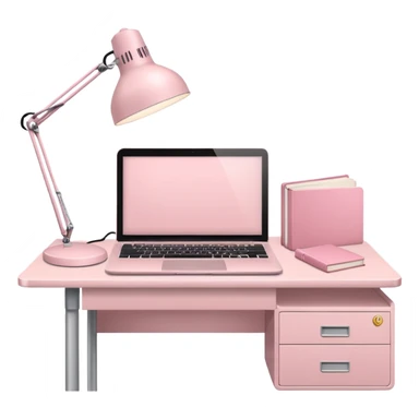 Pale Pink  Big Workstation desk-Light Pale Pink book-Light Pale Pink wide desk lamp-Light Pale Pink lap top sticker