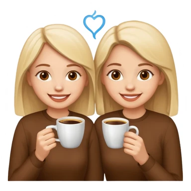 sisters drinking coffee sticker