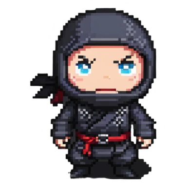 scared ninja sticker