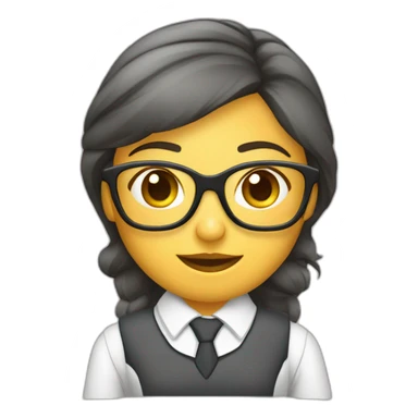 chica auxiliar de vuelo con gafas sticker