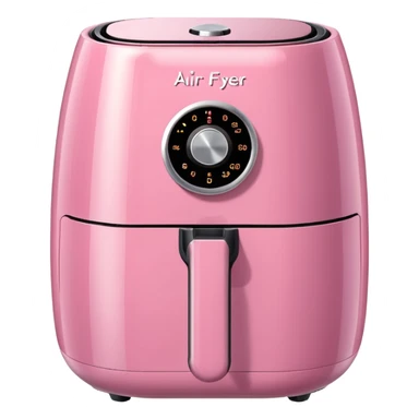 Realistic pink air fryer sticker