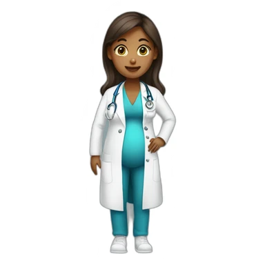 Doctor she pregnant baby side 9 month sticker