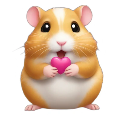 Hamster-kiss-love sticker