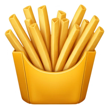 Porzione di patatine media (senza faccina) in giallo sticker