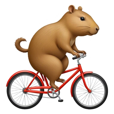 Capybara on bike sticker