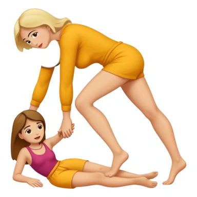 Une femme qui mange les pieds d’un homme sticker