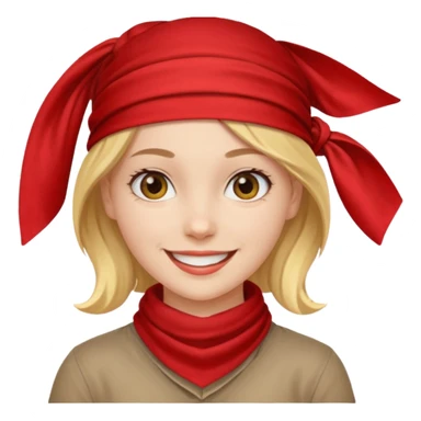 woman with wearing red bandana sticker