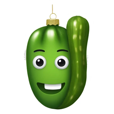 Pickle ornament sticker