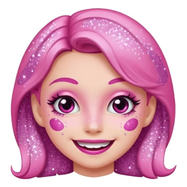 glitter pink girl naughty sticker