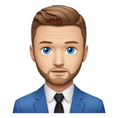 Justin Timberlake blue eyes, light brown hair sticker
