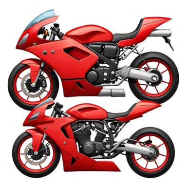 sports motorcycle lying on the ground sticker